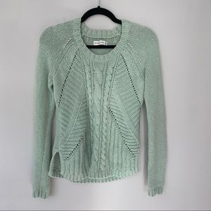 EVERYTHING $6/Abercrombie Lightweight Cable Knit Seafoam Green Sweater